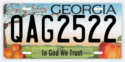 GA license plate QAG2522