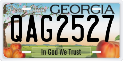 GA license plate QAG2527
