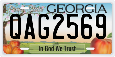 GA license plate QAG2569