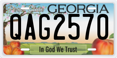 GA license plate QAG2570