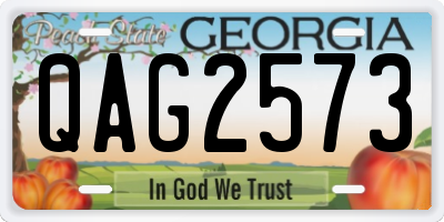 GA license plate QAG2573