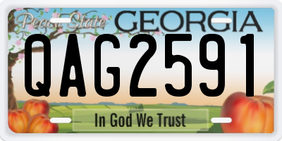 GA license plate QAG2591