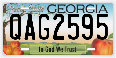 GA license plate QAG2595