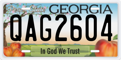 GA license plate QAG2604
