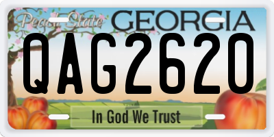 GA license plate QAG2620