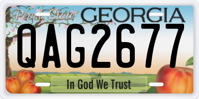 GA license plate QAG2677