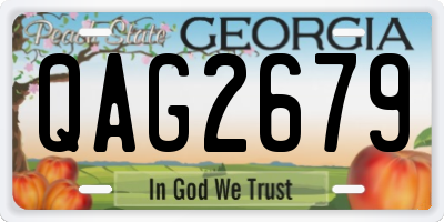 GA license plate QAG2679