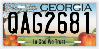 GA license plate QAG2681