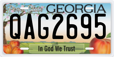 GA license plate QAG2695