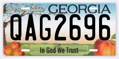 GA license plate QAG2696