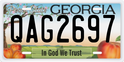 GA license plate QAG2697