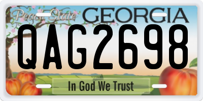 GA license plate QAG2698