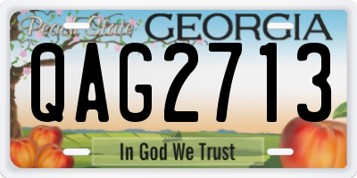 GA license plate QAG2713