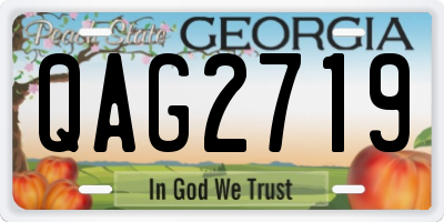 GA license plate QAG2719