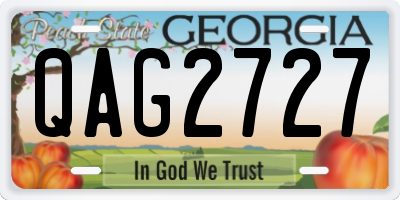 GA license plate QAG2727