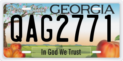 GA license plate QAG2771