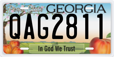 GA license plate QAG2811