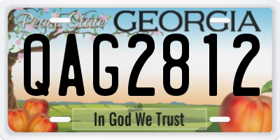 GA license plate QAG2812