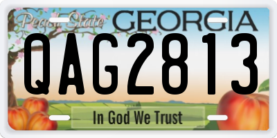 GA license plate QAG2813