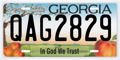GA license plate QAG2829