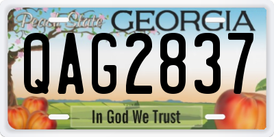 GA license plate QAG2837