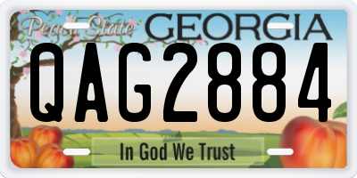 GA license plate QAG2884