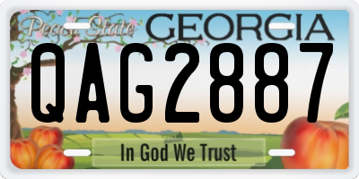 GA license plate QAG2887