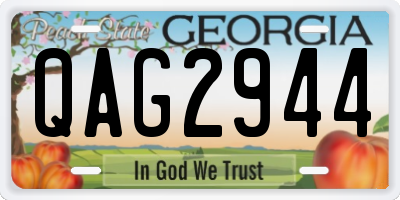 GA license plate QAG2944
