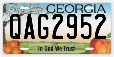 GA license plate QAG2952