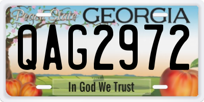GA license plate QAG2972