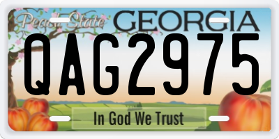GA license plate QAG2975