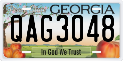 GA license plate QAG3048