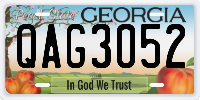 GA license plate QAG3052