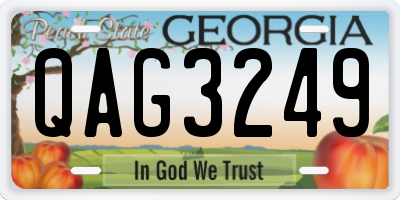 GA license plate QAG3249