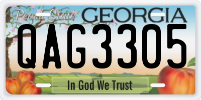 GA license plate QAG3305