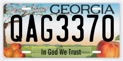 GA license plate QAG3370