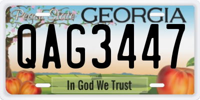 GA license plate QAG3447
