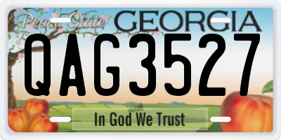 GA license plate QAG3527