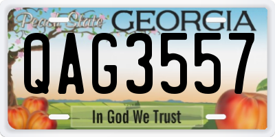 GA license plate QAG3557