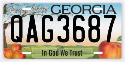 GA license plate QAG3687