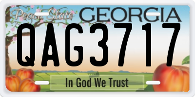 GA license plate QAG3717