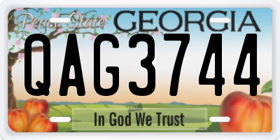 GA license plate QAG3744