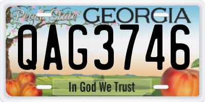 GA license plate QAG3746