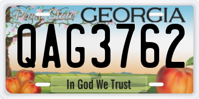 GA license plate QAG3762