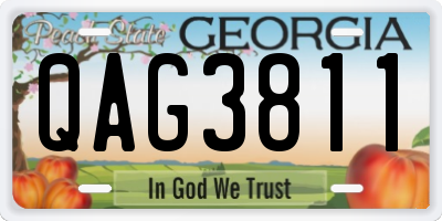 GA license plate QAG3811