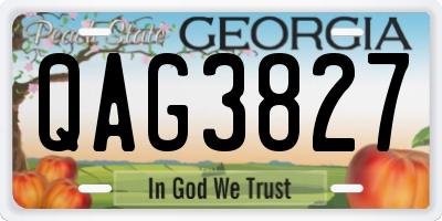 GA license plate QAG3827