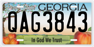 GA license plate QAG3843