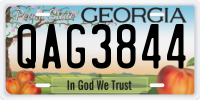 GA license plate QAG3844
