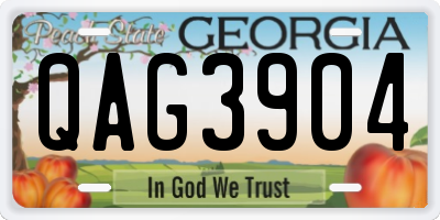 GA license plate QAG3904