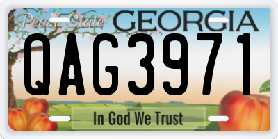 GA license plate QAG3971